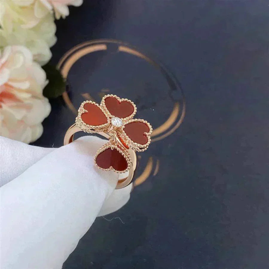[Elara jewelsry ]SWEET CLOVER CARNELIAN RING
