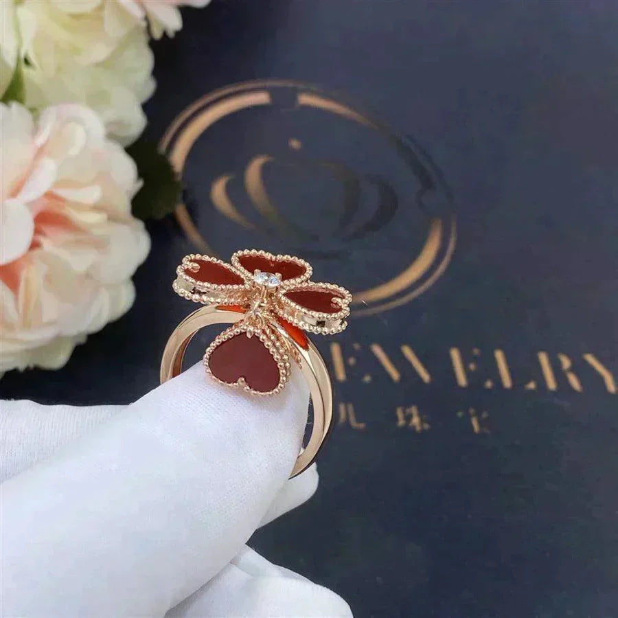 [Elara jewelsry ]SWEET CLOVER CARNELIAN RING