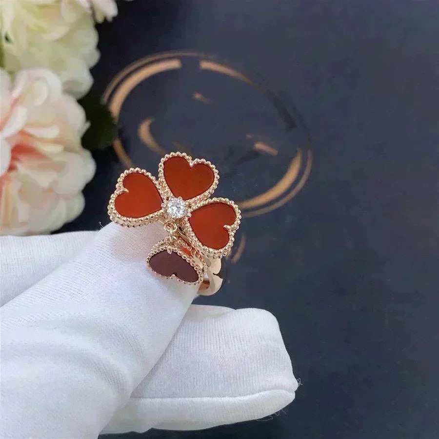 [Elara jewelsry ]SWEET CLOVER CARNELIAN RING