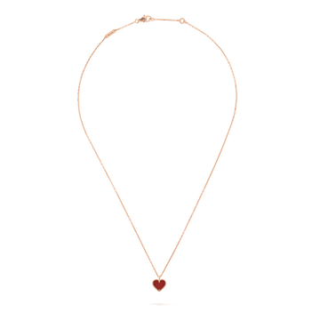 [Elara jewelsry ]SWEET CLOVER CARNELIAN HEART NECKLACE