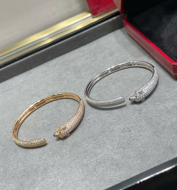 [Elara jewelsry ]PANTHERE FULL DIAMOND OPEN BRACELET