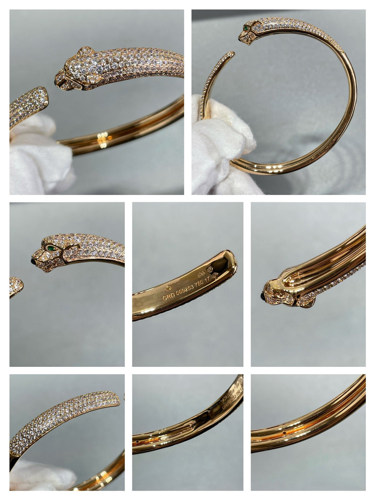 [Elara jewelsry ]PANTHERE FULL DIAMOND OPEN BRACELET