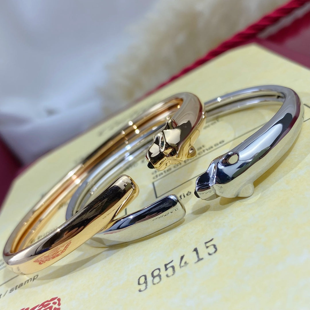 [Elara jewelsry ]PANTHERE SILVER OPEN BRACELET