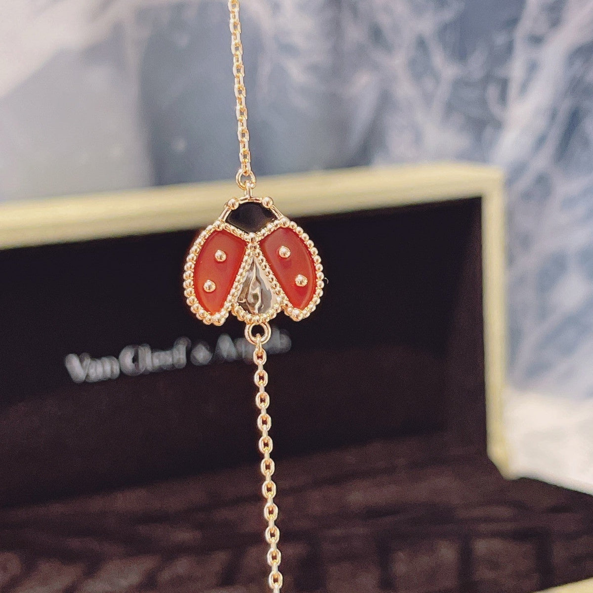 [Elara jewelsry ]LUCKY SPRING 1 MOTIF PINK GOLD BRACELET