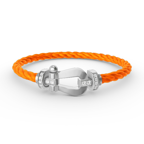 [Elara jewelsry ]FORCE LARGE HORSESHOE HALF DIAMOND BRACELET SILVER