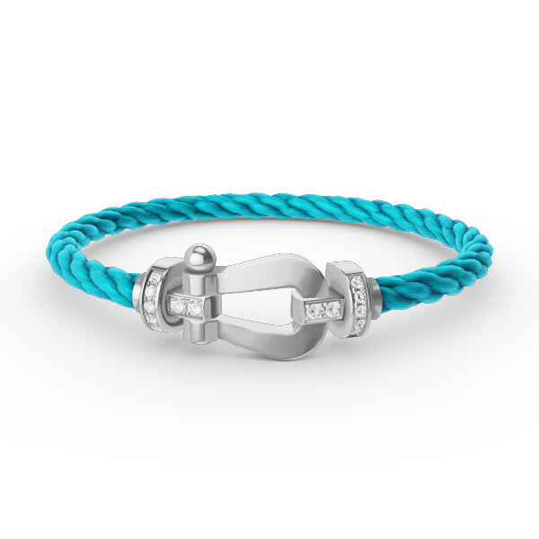 [Elara jewelsry ]FORCE LARGE HORSESHOE HALF DIAMOND BRACELET SILVER