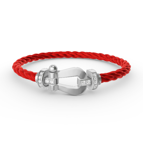 [Elara jewelsry ]FORCE LARGE HORSESHOE HALF DIAMOND BRACELET SILVER