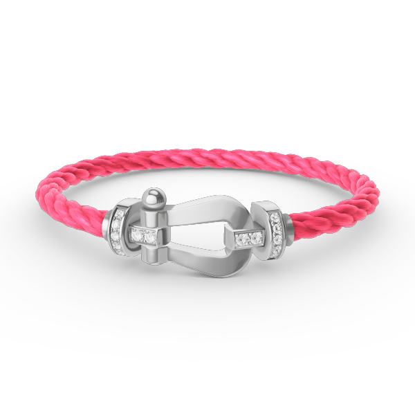 [Elara jewelsry ]FORCE LARGE HORSESHOE HALF DIAMOND BRACELET SILVER