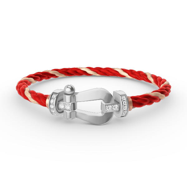 [Elara jewelsry ]FORCE LARGE HORSESHOE HALF DIAMOND BRACELET SILVER