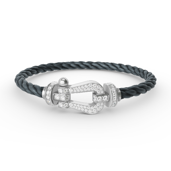 [Elara jewelsry ]FORCE LARGE HORSESHOE FULL DIAMOND BRACELET SILVER