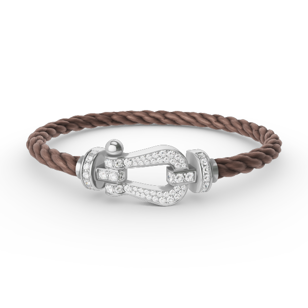 [Elara jewelsry ]FORCE LARGE HORSESHOE FULL DIAMOND BRACELET SILVER