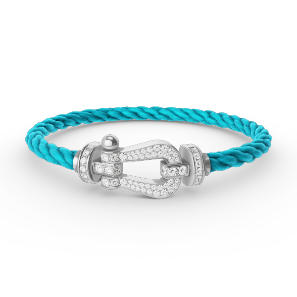 [Elara jewelsry ]FORCE LARGE HORSESHOE FULL DIAMOND BRACELET SILVER
