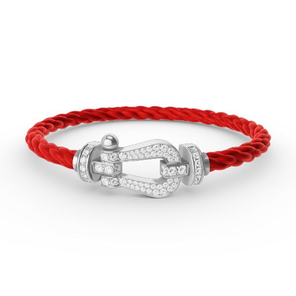 [Elara jewelsry ]FORCE LARGE HORSESHOE FULL DIAMOND BRACELET SILVER
