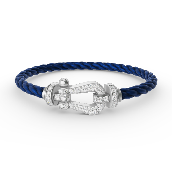 [Elara jewelsry ]FORCE LARGE HORSESHOE FULL DIAMOND BRACELET SILVER