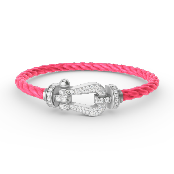 [Elara jewelsry ]FORCE LARGE HORSESHOE FULL DIAMOND BRACELET SILVER