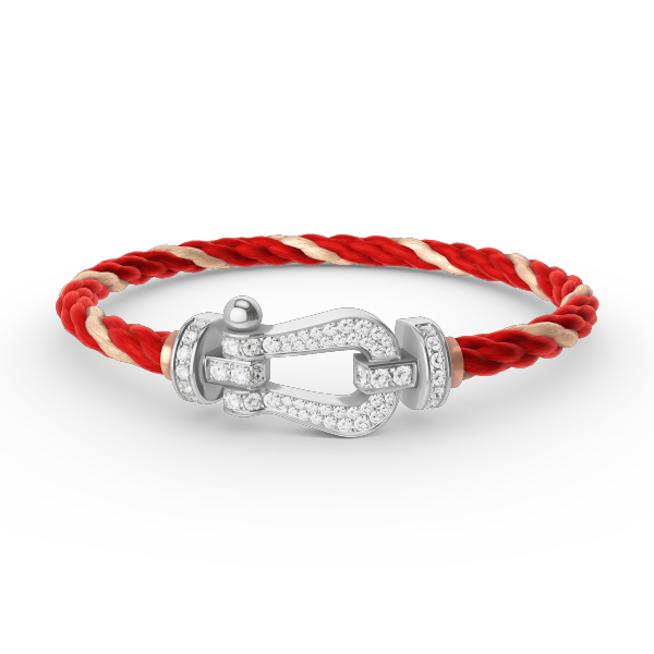 [Elara jewelsry ]FORCE LARGE HORSESHOE FULL DIAMOND BRACELET SILVER
