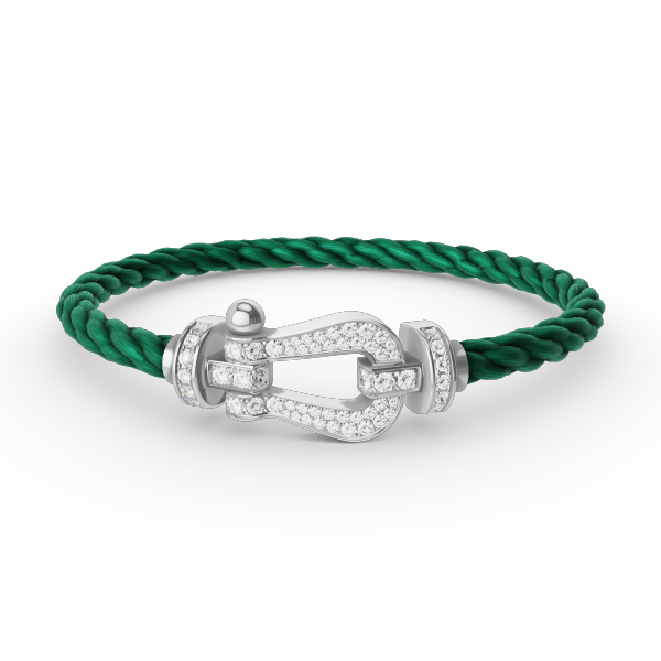 [Elara jewelsry ]FORCE LARGE HORSESHOE FULL DIAMOND BRACELET SILVER