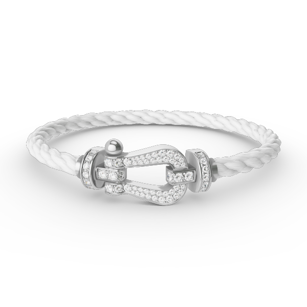 [Elara jewelsry ]FORCE LARGE HORSESHOE FULL DIAMOND BRACELET SILVER