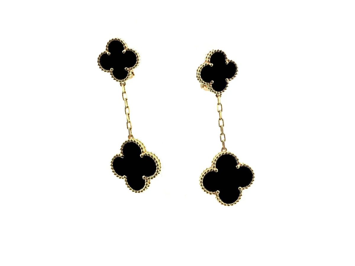 [Elara jewelsry ]CLOVER 2 MOTIFS  EARRINGS (MULTIPLE CHOICESC
