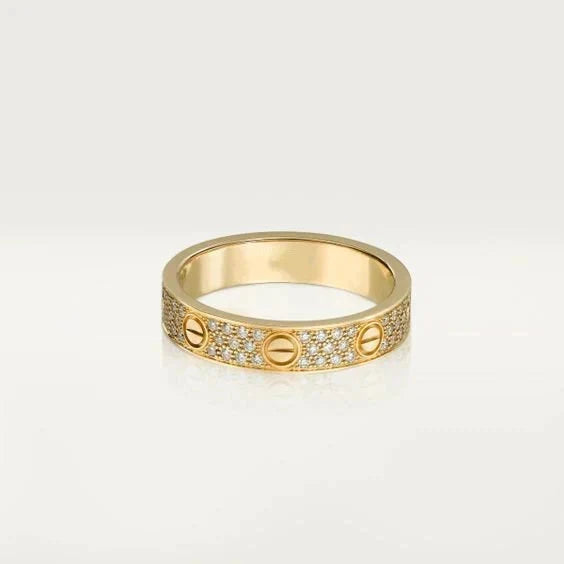 [Elara jewelsry ]LOVE RING 3.6MM DIAMOND PAVED