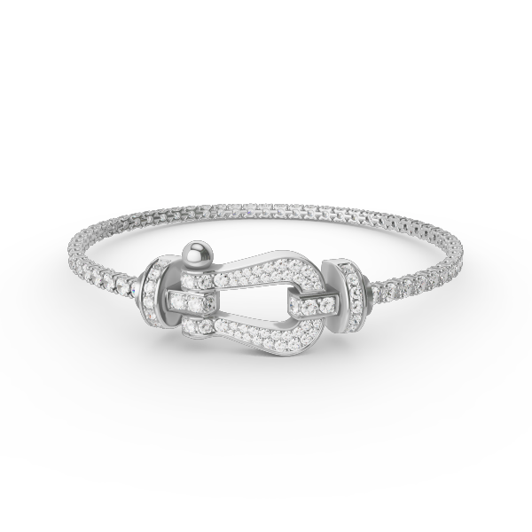 [Elara jewelsry ]FORCE  LARGE HORSESHOE FULL DIAMOND TENNIS BRACELET