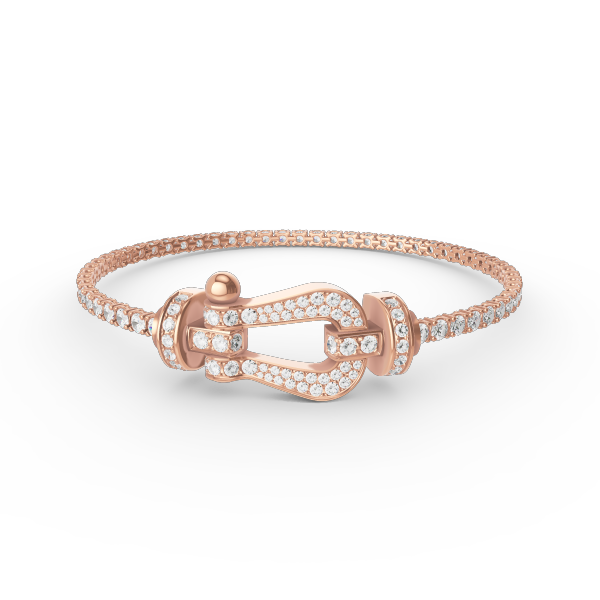 [Elara jewelsry ]FORCE  LARGE HORSESHOE FULL DIAMOND TENNIS BRACELET